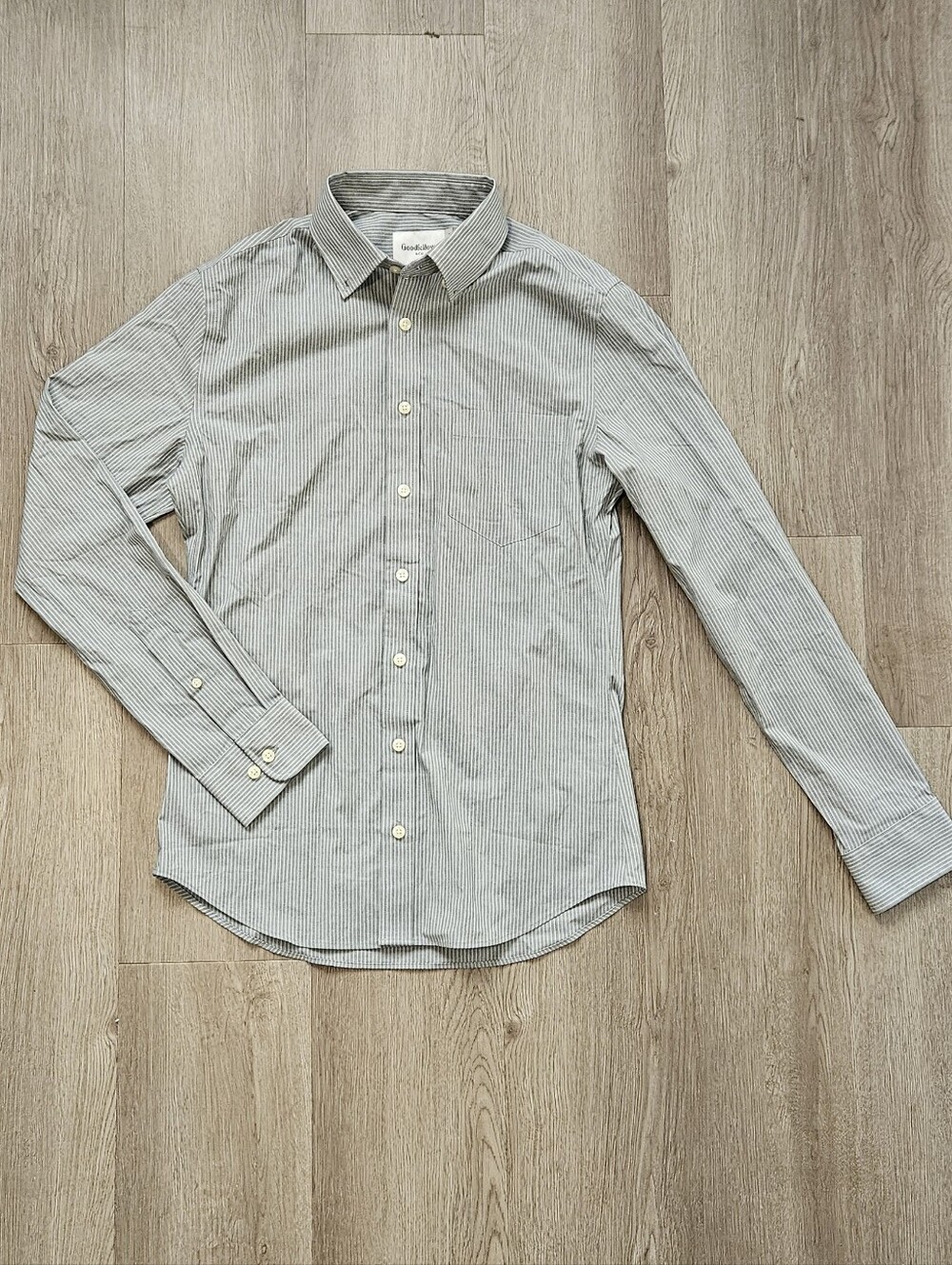Goodfellow & Co Gray Patterned Men's Button-Down Shirt -Small (Slim Fit)